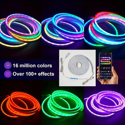 Neon LED Strip Light with Music Sync 1/2/3M