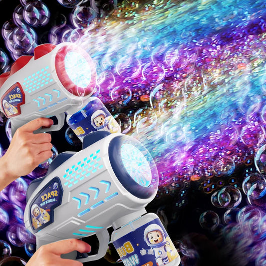 Astronaut Electric light up Bubble Gun