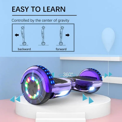 Ultimate Hoverboard for Kids and Teens: 6.5” Wheels, Bluetooth Speaker, and Dazzling LED Lights