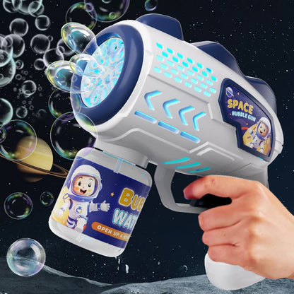 Astronaut Electric light up Bubble Gun