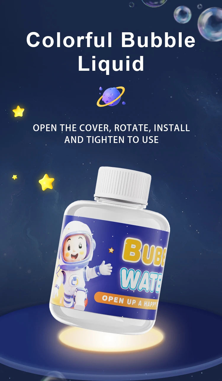 Astronaut Electric light up Bubble Gun