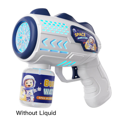 Astronaut Electric light up Bubble Gun